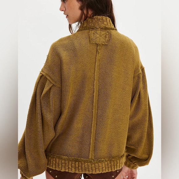 NWT FREE PEOPLE WE THE FREE Cute In This Cardi | Fir Green/Moss MSRP $168 Size S - Picture 7 of 11